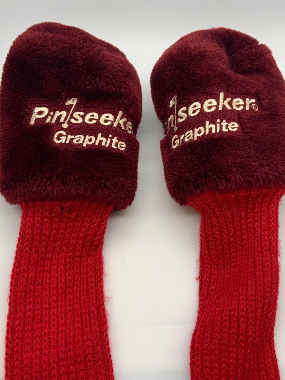 Vintage Pinseeker Graphite Golf Knit Club Cover Sleeves Headcovers 1 & 4/5